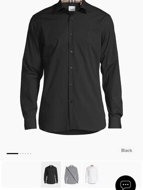 Burberry Black Long-Sleeve Dress Shirt